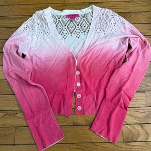 Betsey Johnson Pink Ombre Cardigan
